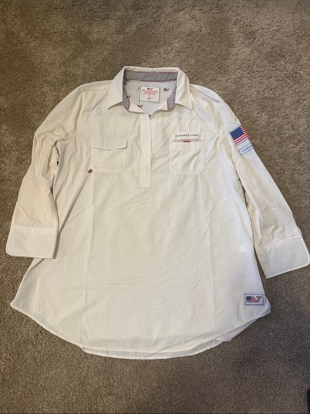 Vineyard Vines Women’s Seersucker Harbor Shirt Coverup